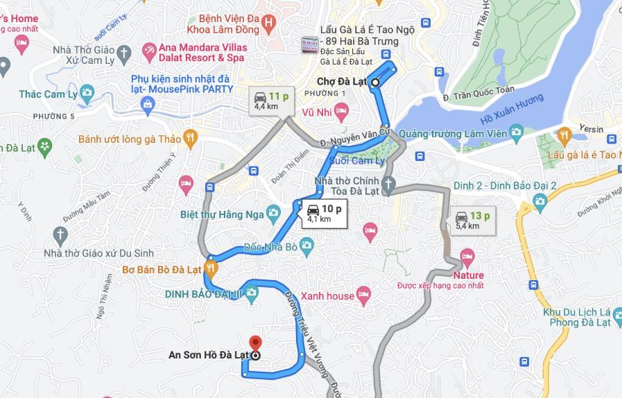 Hướng dẫn đường đến An Sơn Hồ Đà Lạt