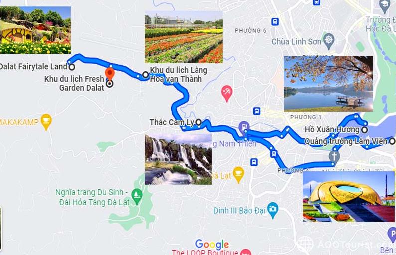 Hướng dẫn cách di chuyển đến Fresh Garden Đà Lạt