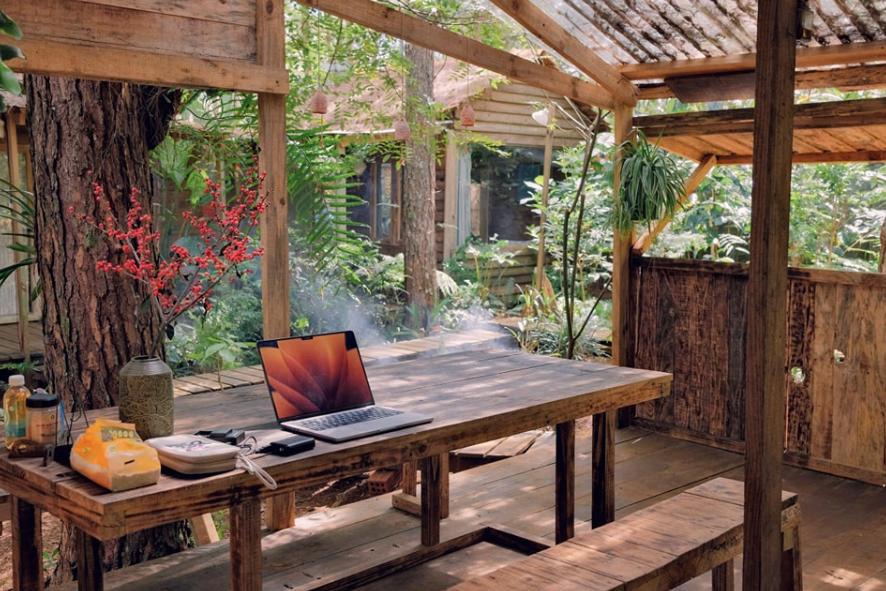 Không gian thư giãn, uống cafe cực chill ngay tại homestay