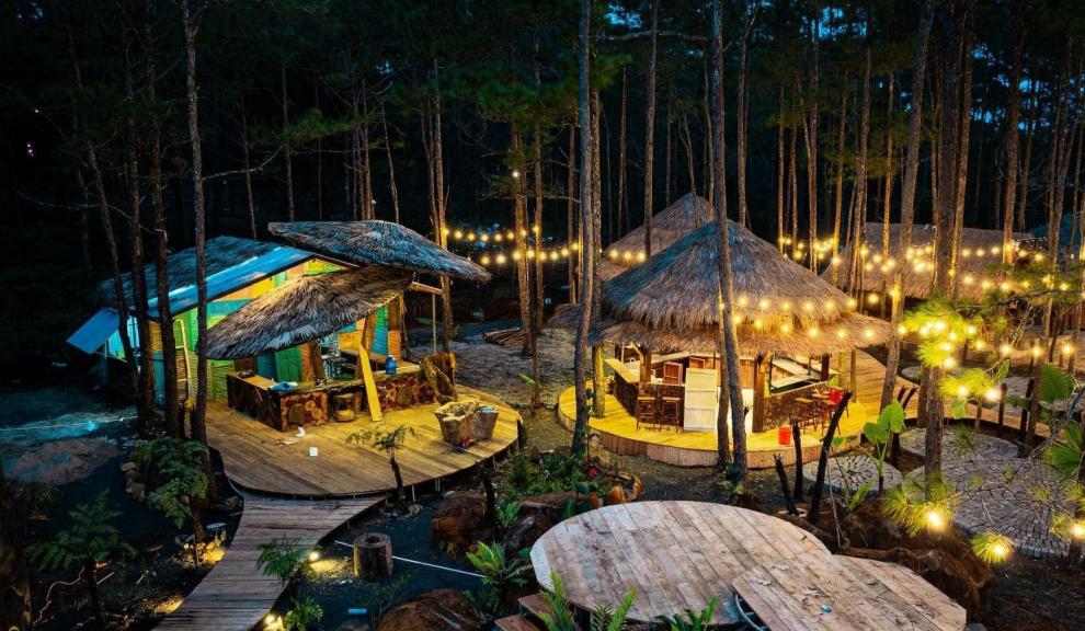 Toàn cảnh khuôn viên Sakura Homestay Măng Đen
