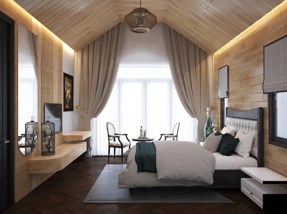 Phòng ngủ sang trọng và tiện nghi đầy đủ