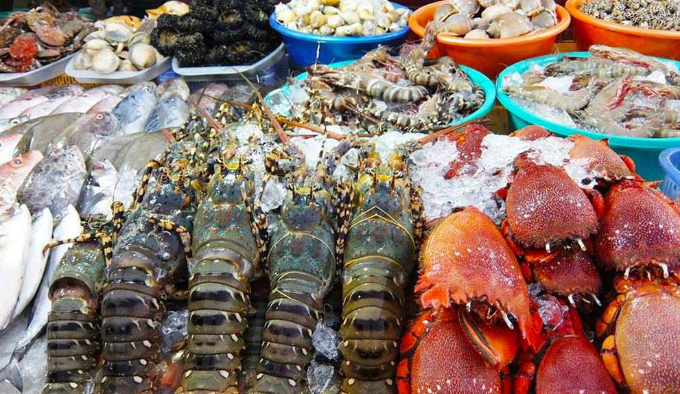 Các loại hải sản tươi sống