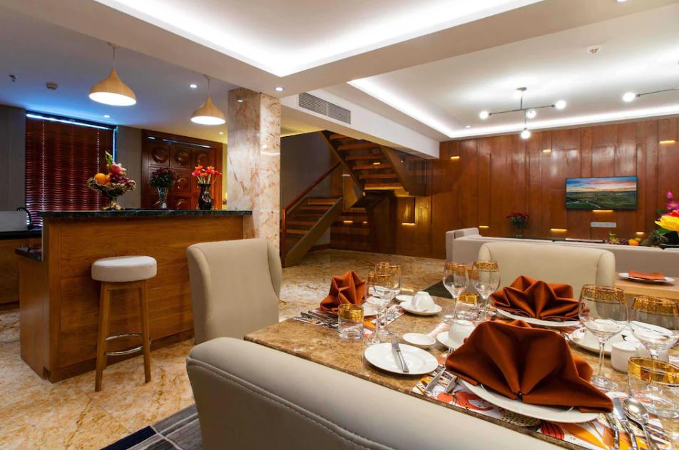 Căn biệt thự có nhiều phòng riêng biệt rất tiện lợi