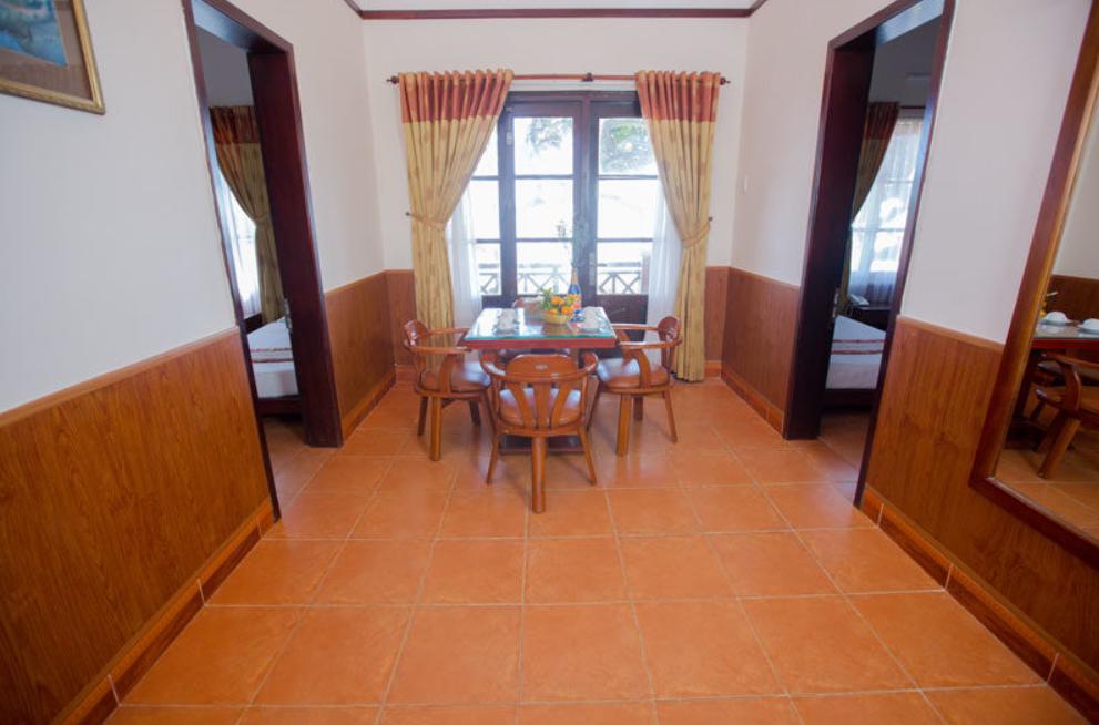 Phòng nghỉ được trang bị đầy đủ tiện nghi