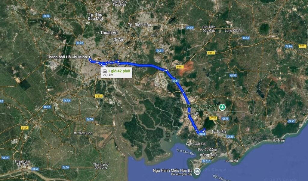 Hướng di chuyển đến Suối Đá từ Sài Gòn