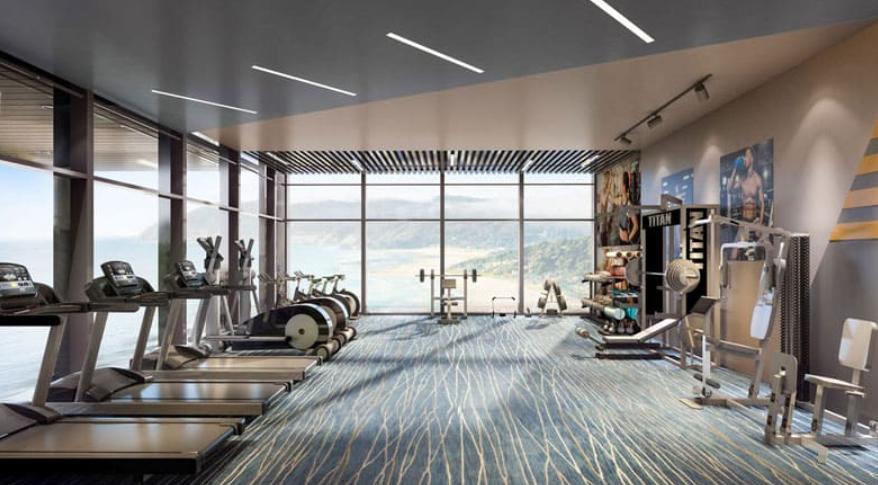 Ngoài ra còn có phòng tập gym được trang bị đầy đủ các máy móc