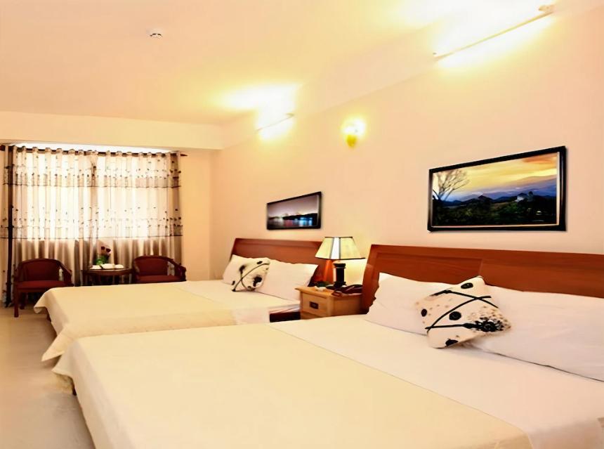 Tuy khách sạn 2 sao nhưng hệ thống phòng nghỉ vẫn đạt chất lượng