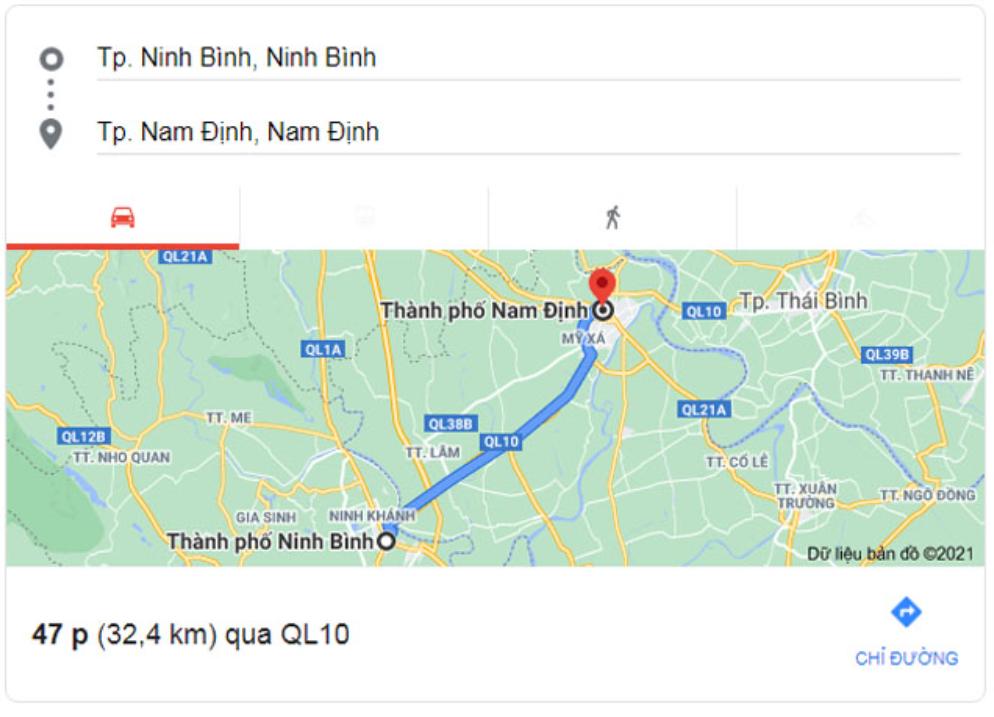 Nam Định cách Ninh Bình bao nhiêu km
