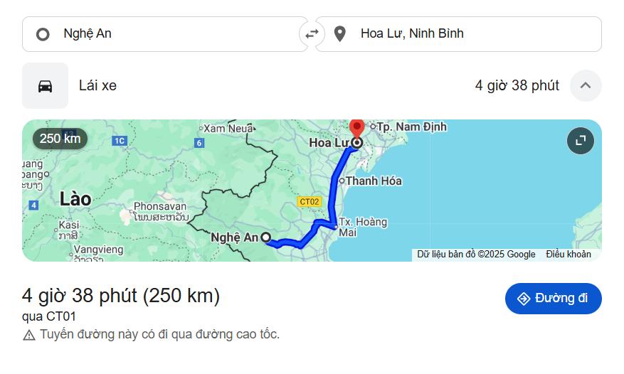 Nghệ An cách Ninh Bình bao nhiêu km là câu hỏi rất nhiều người thắc mắc