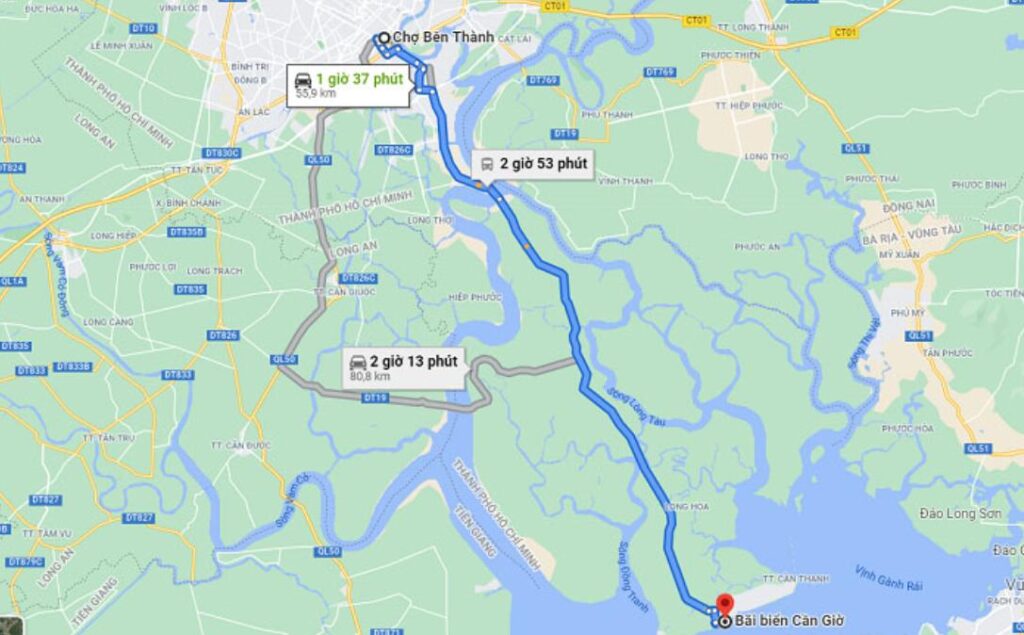 Cần Giờ cách trung tâm TPHCM chỉ khoảng 50 – 60km