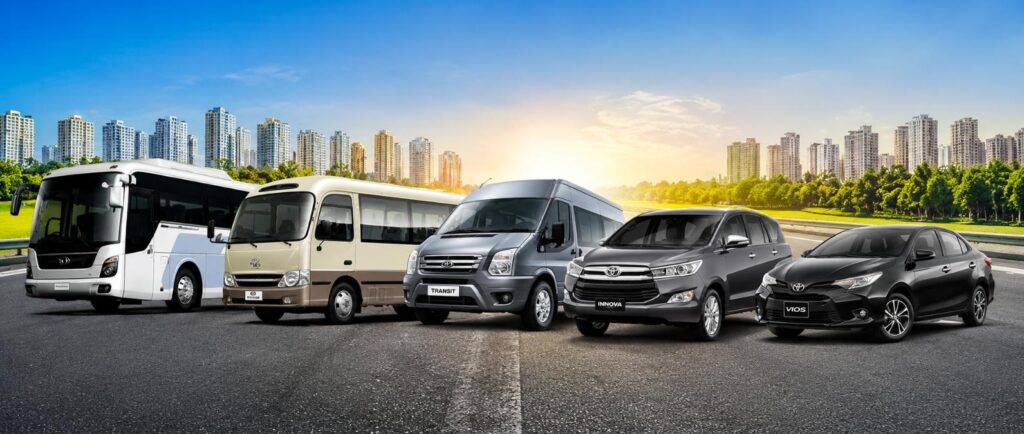Di chuyển bằng xe dịch vụ thoải mái, tiện lợi